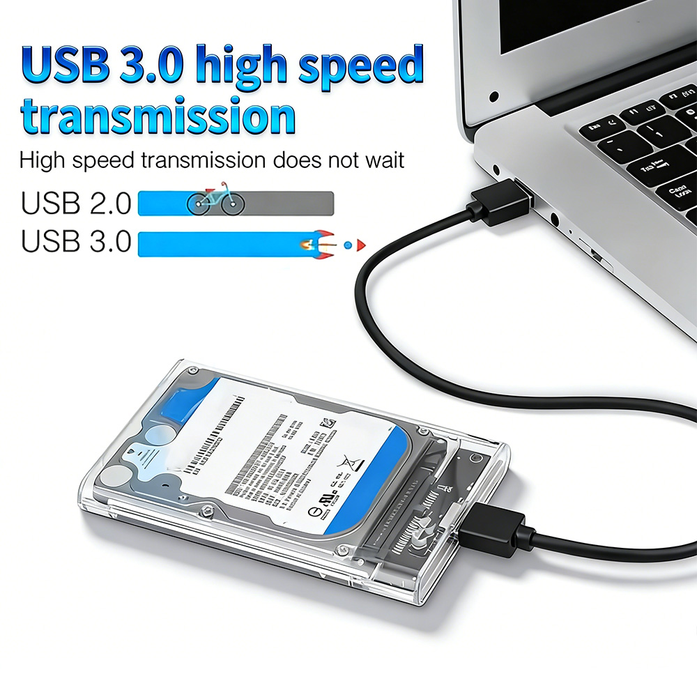 External Ssd - Przezroczysta obudowa dysku twardego SATA 2.5