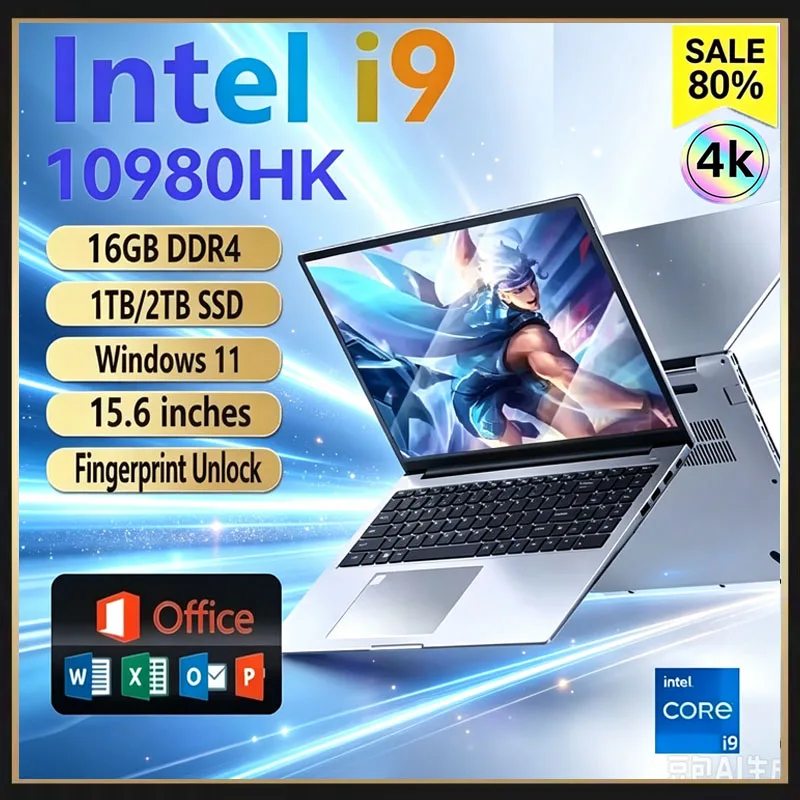 Ssd 1Tb - 15,6-calowy przenośny laptop z procesorem Intel